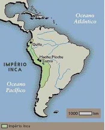 Mapa Império Inca - Incas, Astecas e Maias