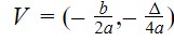 função quadrática - vértice da parábola