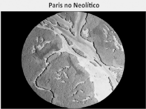 imagem de satélite de Paris no período Neolítico