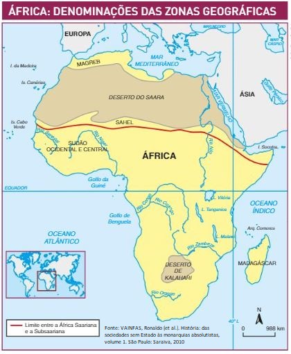regiões da áfrica