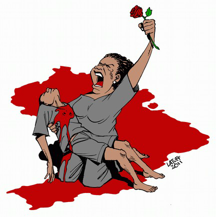 Violência, Charge Latuff, desigualdade racial, racismo