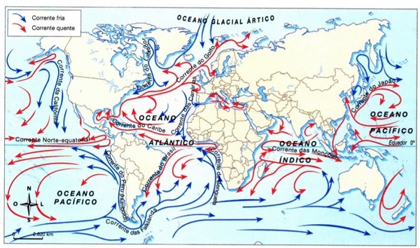 Correntes marinhas - hidrografia