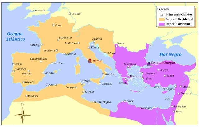 mapa do imperio bizantino
