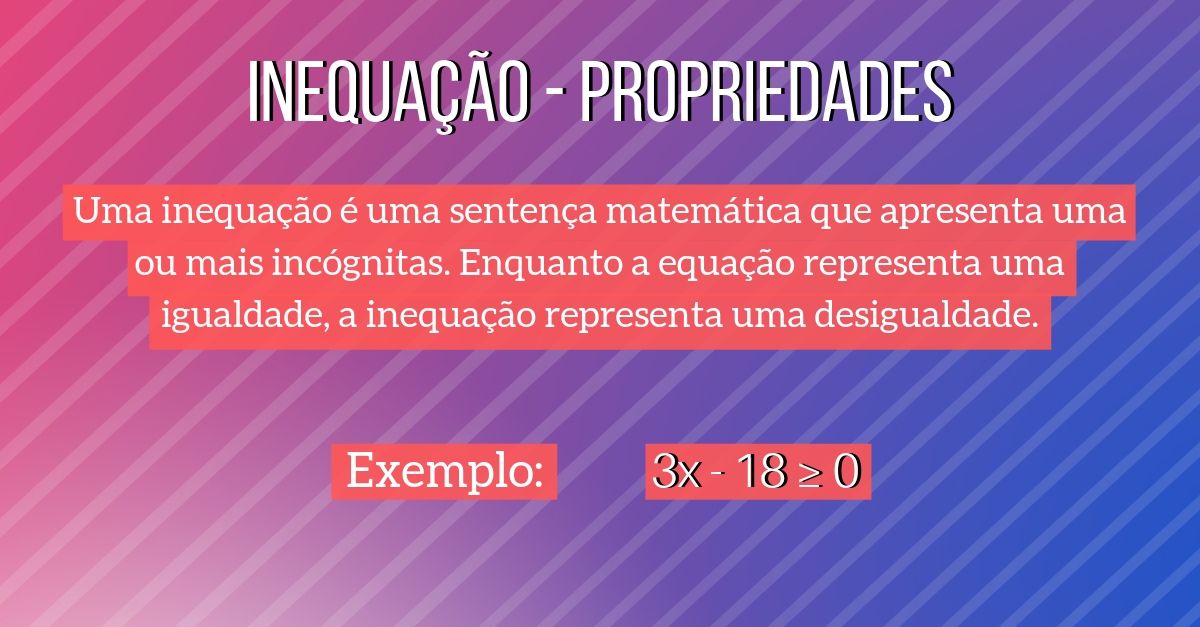 Inequação: Propriedades - Resumo de Matemática