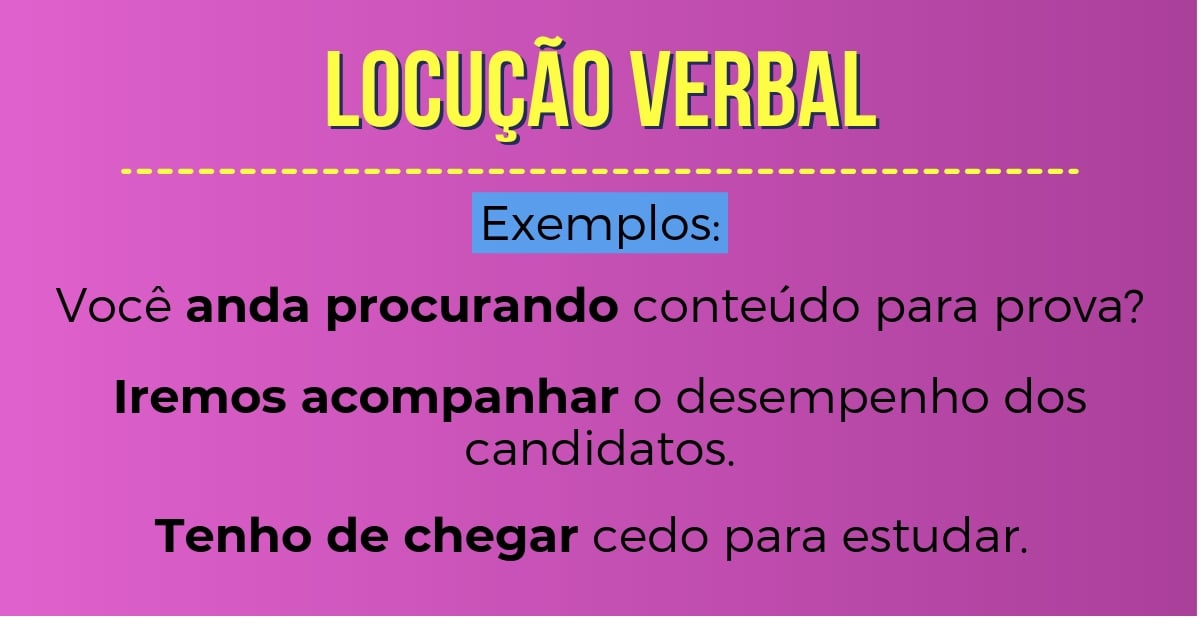 Locução Verbal: Conceito, Exemplos E Exercícios - Aprender Fácil