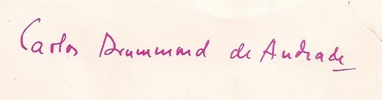 assinatura de carlos drummond