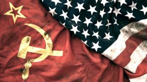bandeira união soviética e estados unidos