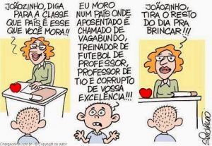 charge sobre valores na sociedade