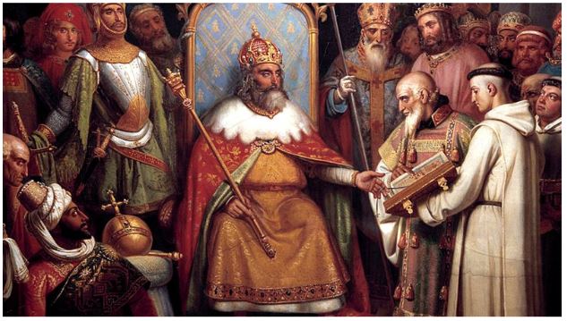 coroação de carlos magno - igreja medieval