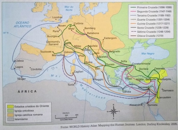 mapa das cruzadas