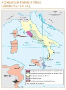 mapa das guerras púnicas na roma antiga