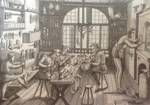 oficina de ourives ilustração